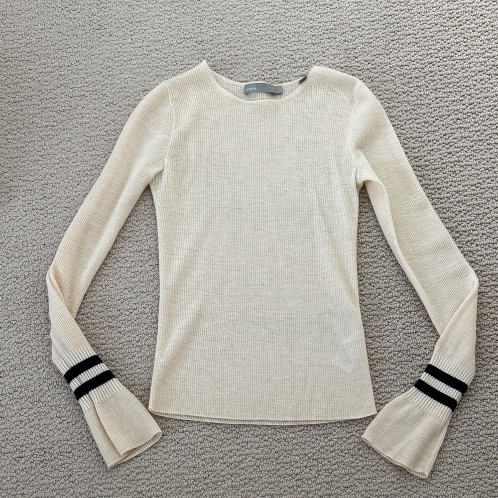Vince Cream Women's Top with Flared Sleeves
